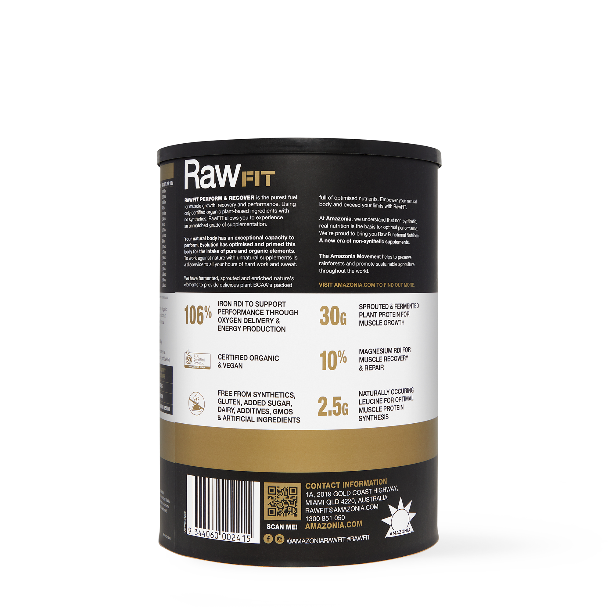 RawFIT Protein Perform & Recovery Rich Chocolate