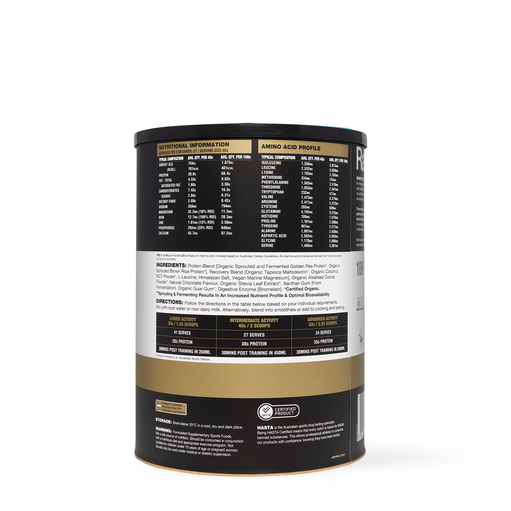 RawFIT Protein Perform & Recovery Rich Chocolate