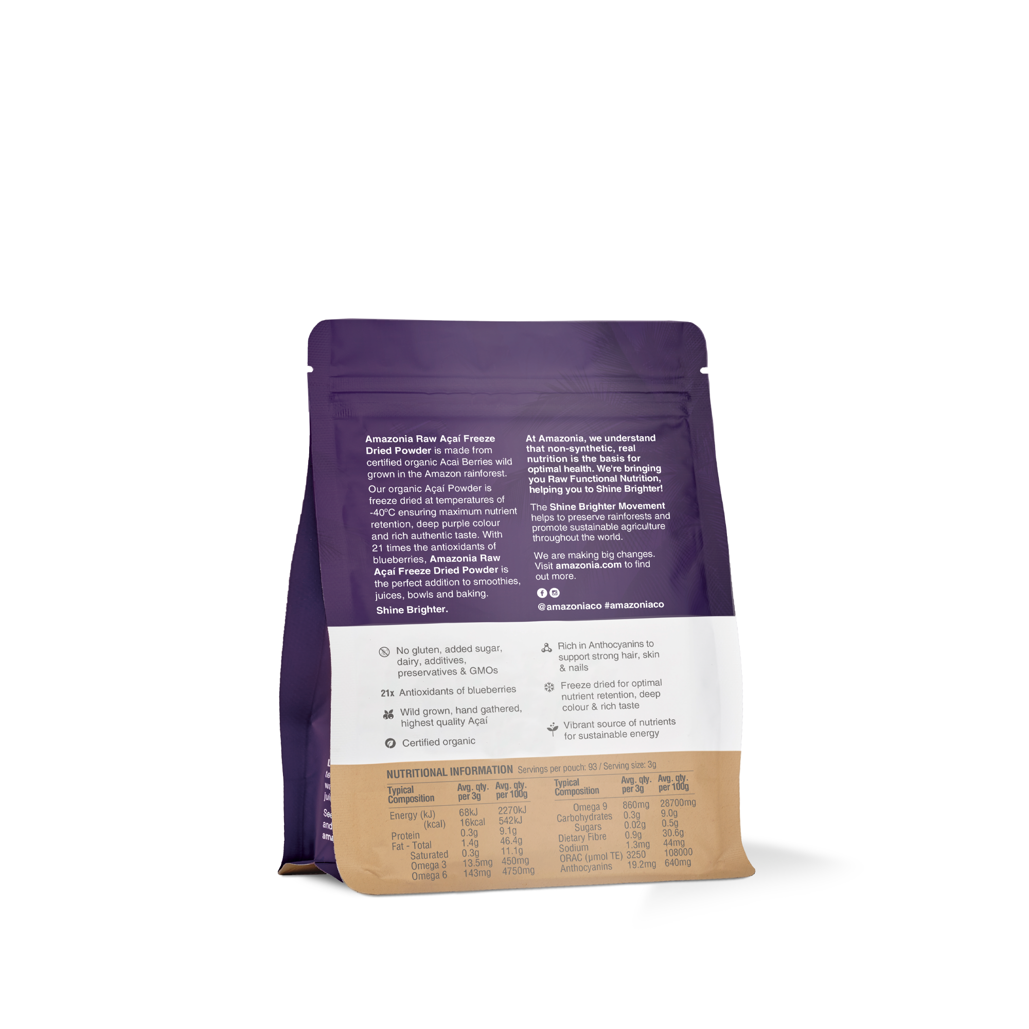 Raw Açaí Freeze Dried Powder