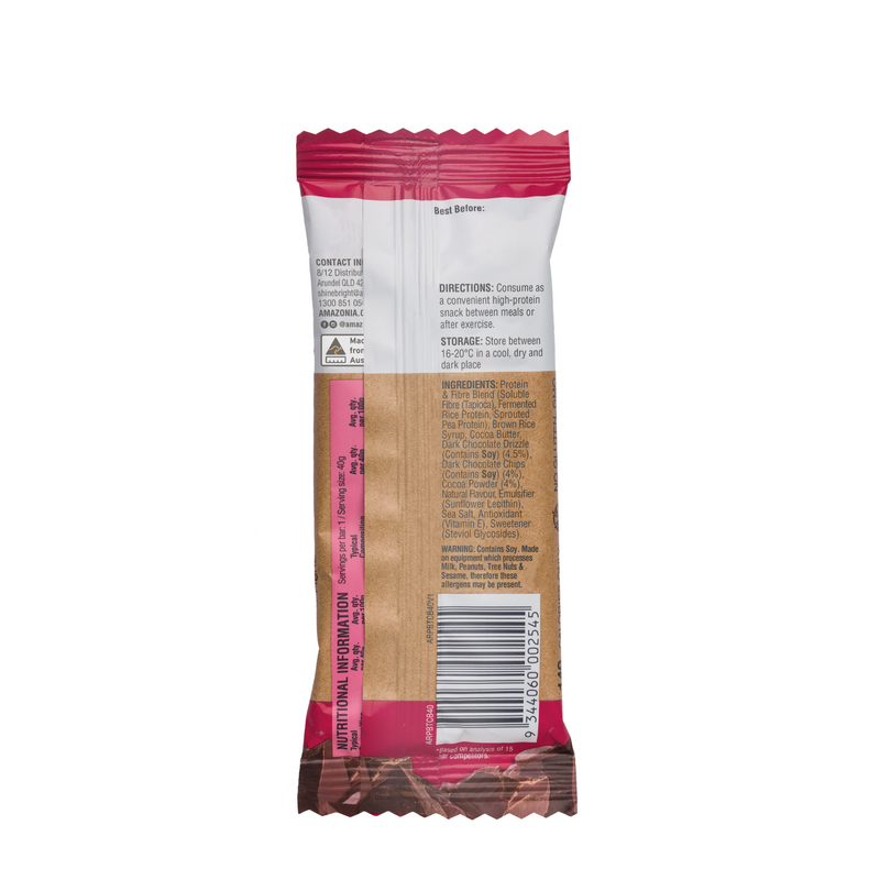 Raw Plant Protein Bars Triple Choc Brownie - 10 Pack