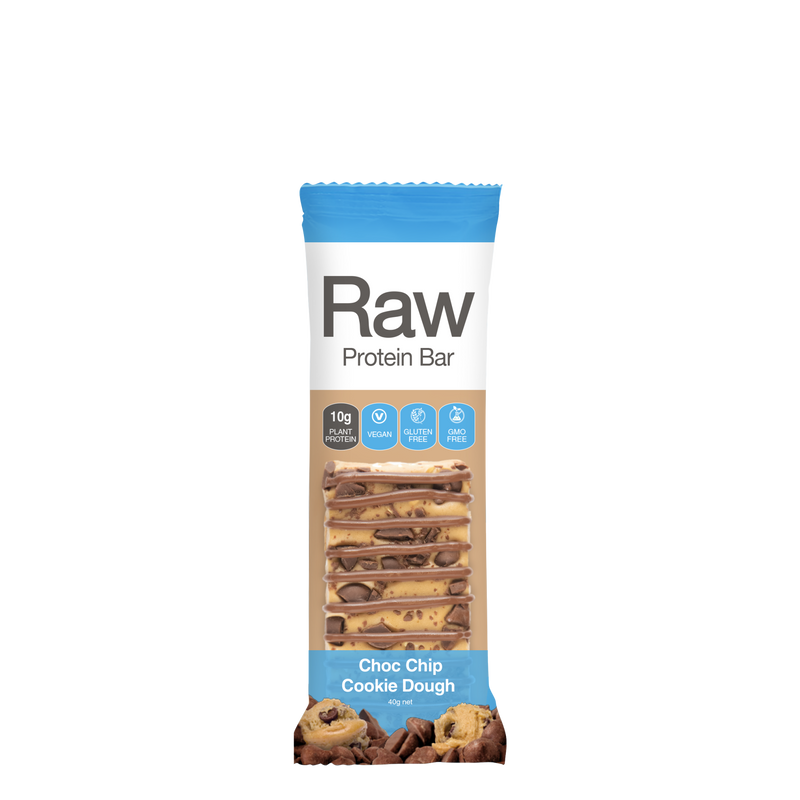 Raw Plant Protein Bars Choc Chip Cookie Dough - 10 Pack